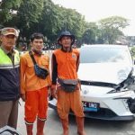 GRIB Jaya DPC Jakarta Aman 2 Anggota PPSU di Jaksel yang Ditabrak Mobil Listrik